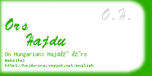 ors hajdu business card